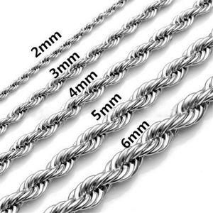 Stainless Steel "Rope" Chain Necklace